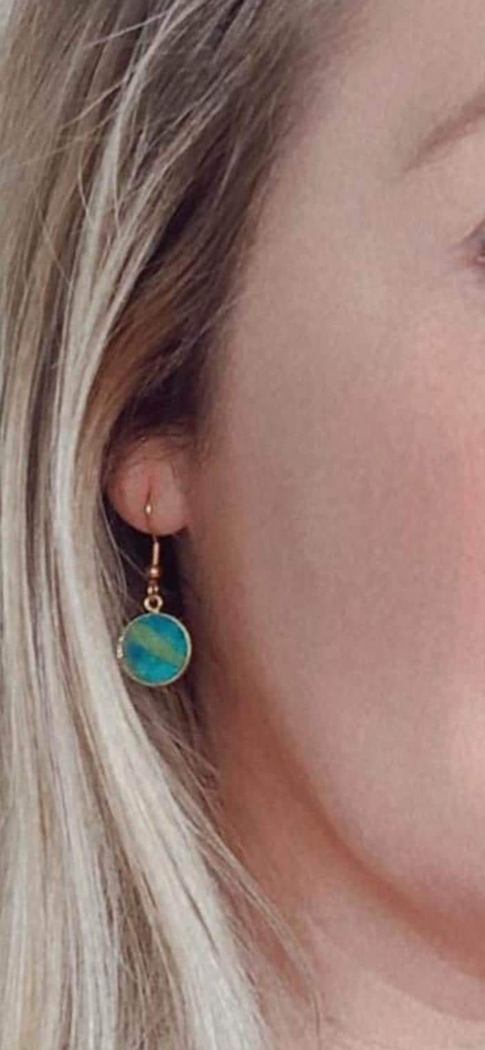 Upcycled Fabric Earrings – Handmade Sustainable Gift for Her