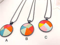 Eco-Friendly Pendant: Handmade Upcycled Fabric Necklace
