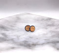 Cork Stud Earrings - Upcycled Fabric, Eco Friendly Jewelry Gift