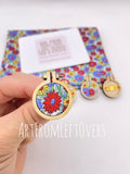 Liberty Fabric Brooch. Floral Embroidery Hoop Pin. Handmade Upcycled Fabric Gift for Her