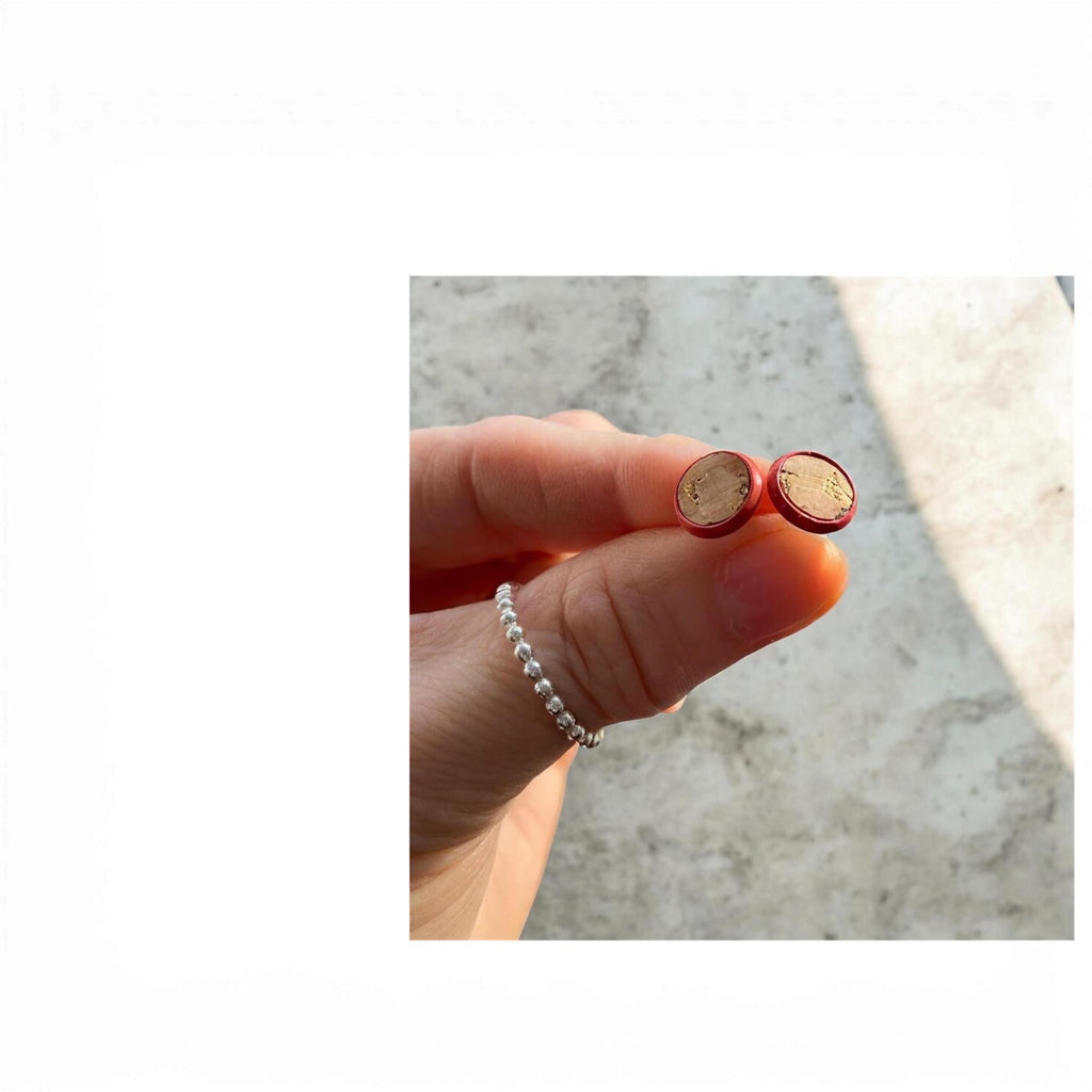 Cork Fabric Stud Earrings – Sustainable, Lightweight Jewellery Gift