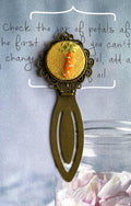 Embroidered Carrot Bookmark, Handmade Fabric Book Lover Gift, Eco Friendly Vegetable Design