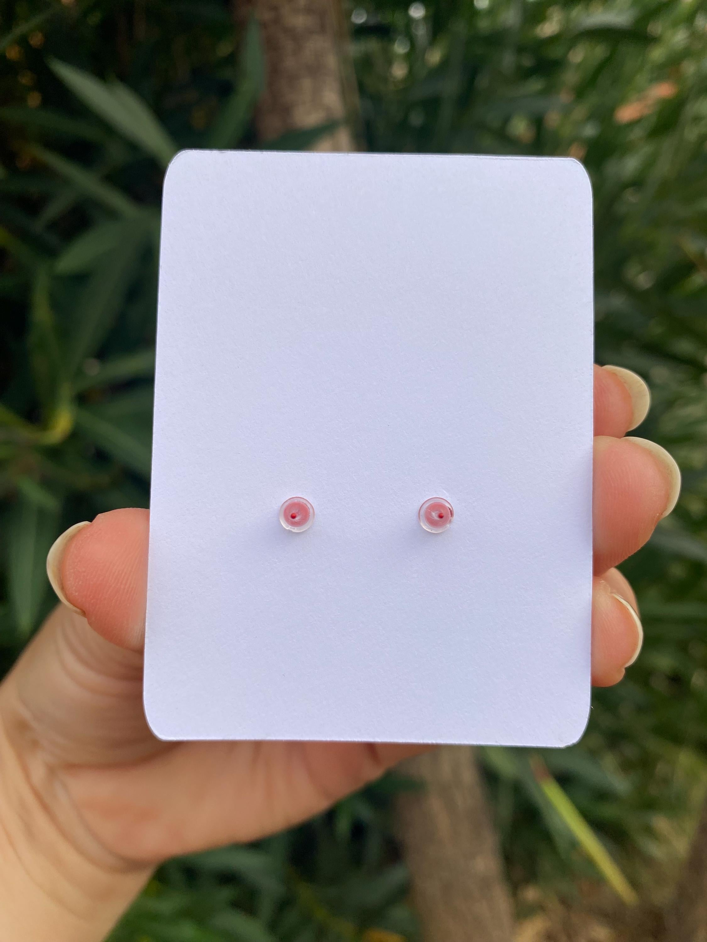 Liberty of London Fabric Stud Earrings – Floral Cabochon, Zero Waste