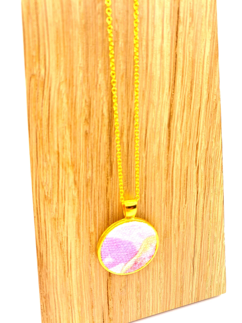 Upcycled Pink Pendant Necklace – Eco Friendly & Handmade Jewellery