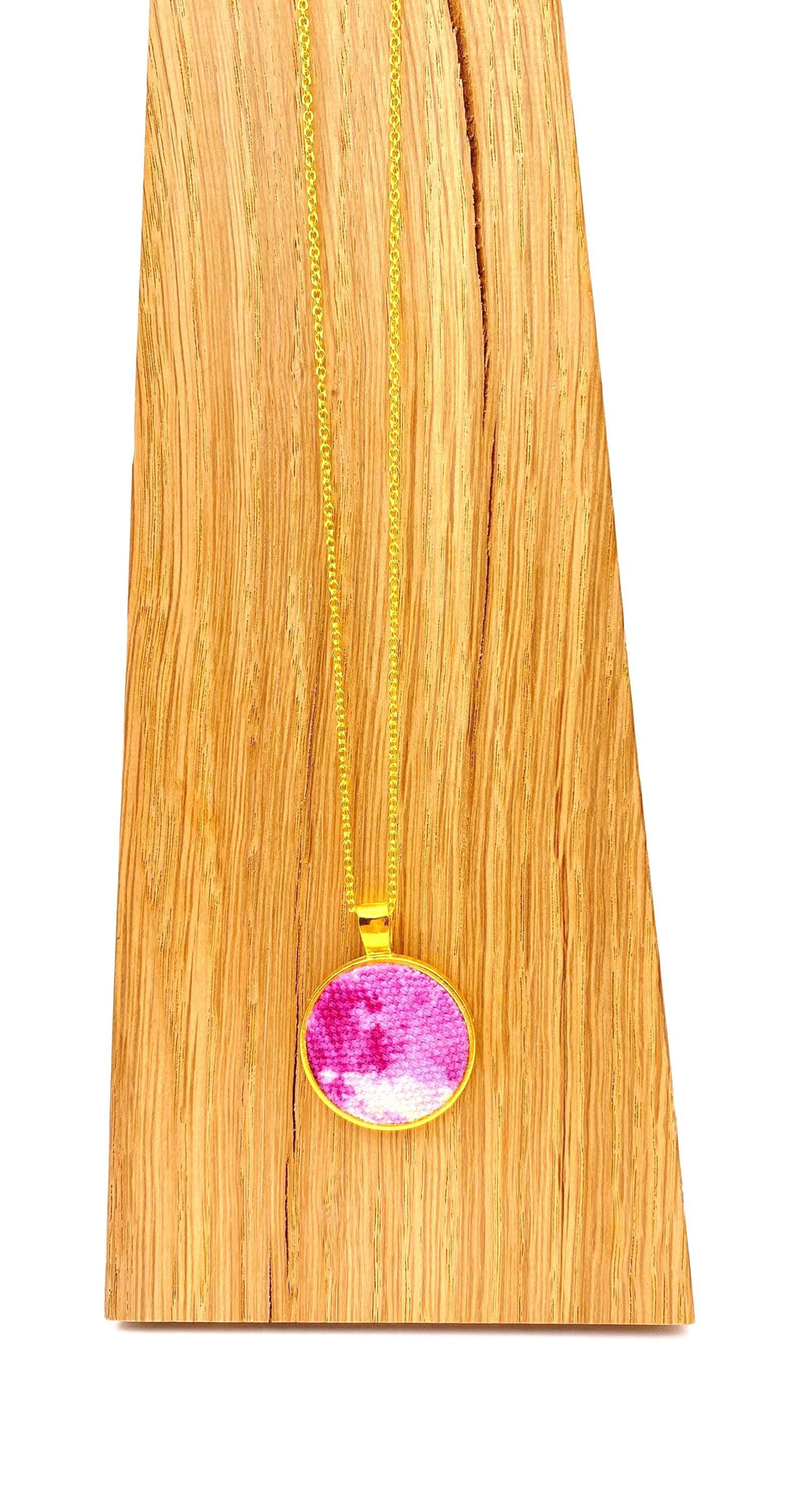 Upcycled Pink Pendant Necklace – Eco Friendly & Handmade Jewellery