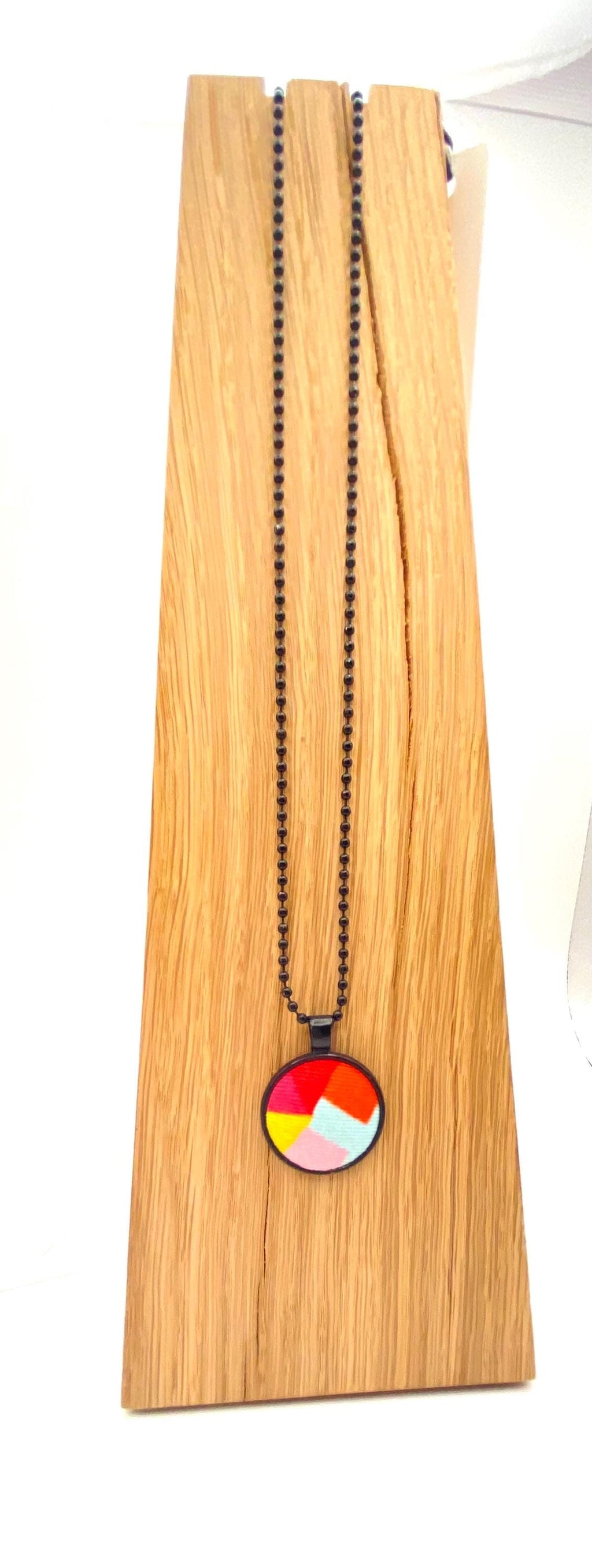 Eco-Friendly Pendant: Handmade Upcycled Fabric Necklace