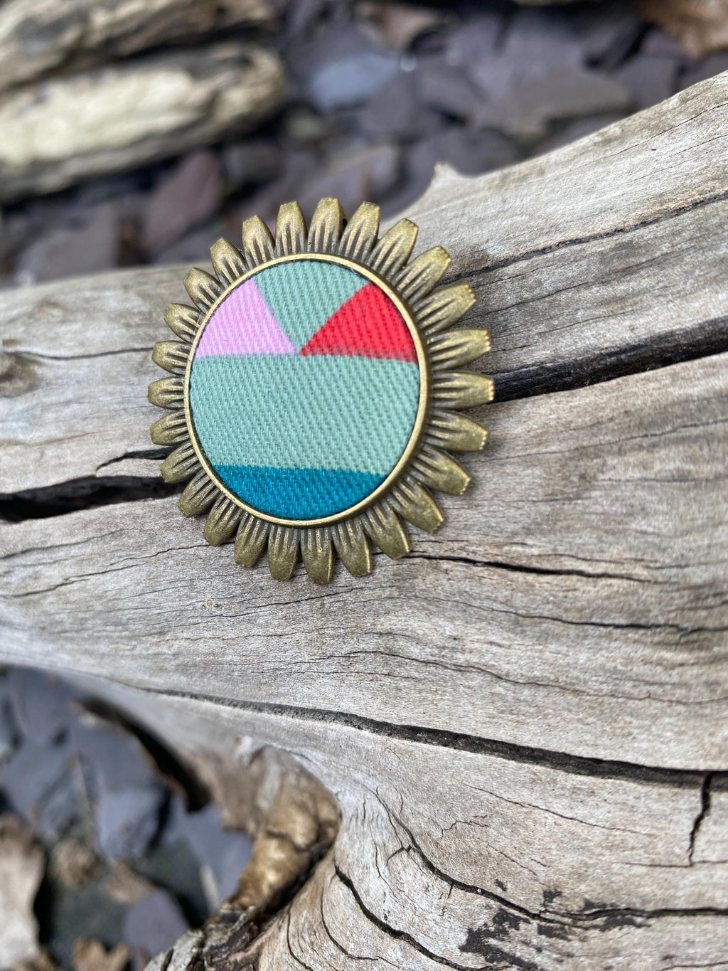 Upcycled Brooch Necklace: Eco-Friendly Handmade Jewelry, Antique Brass Style