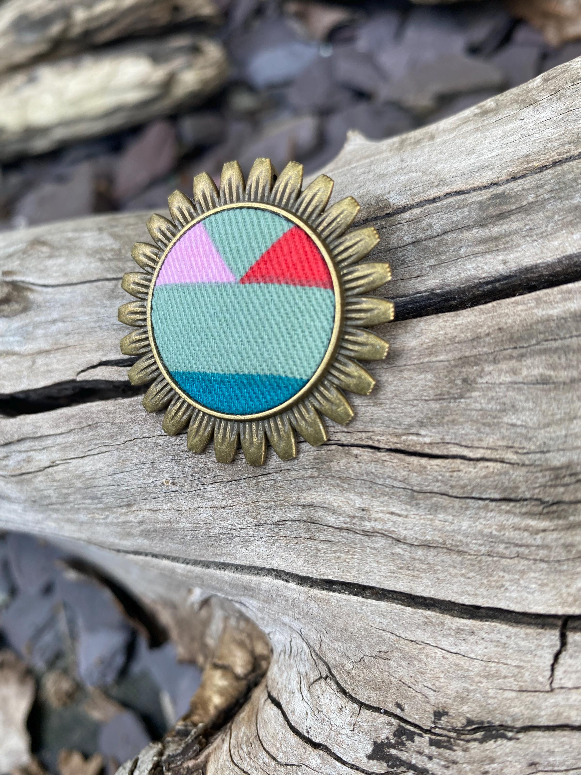 Upcycled Brooch Necklace: Eco-Friendly Handmade Jewelry, Antique Brass Style