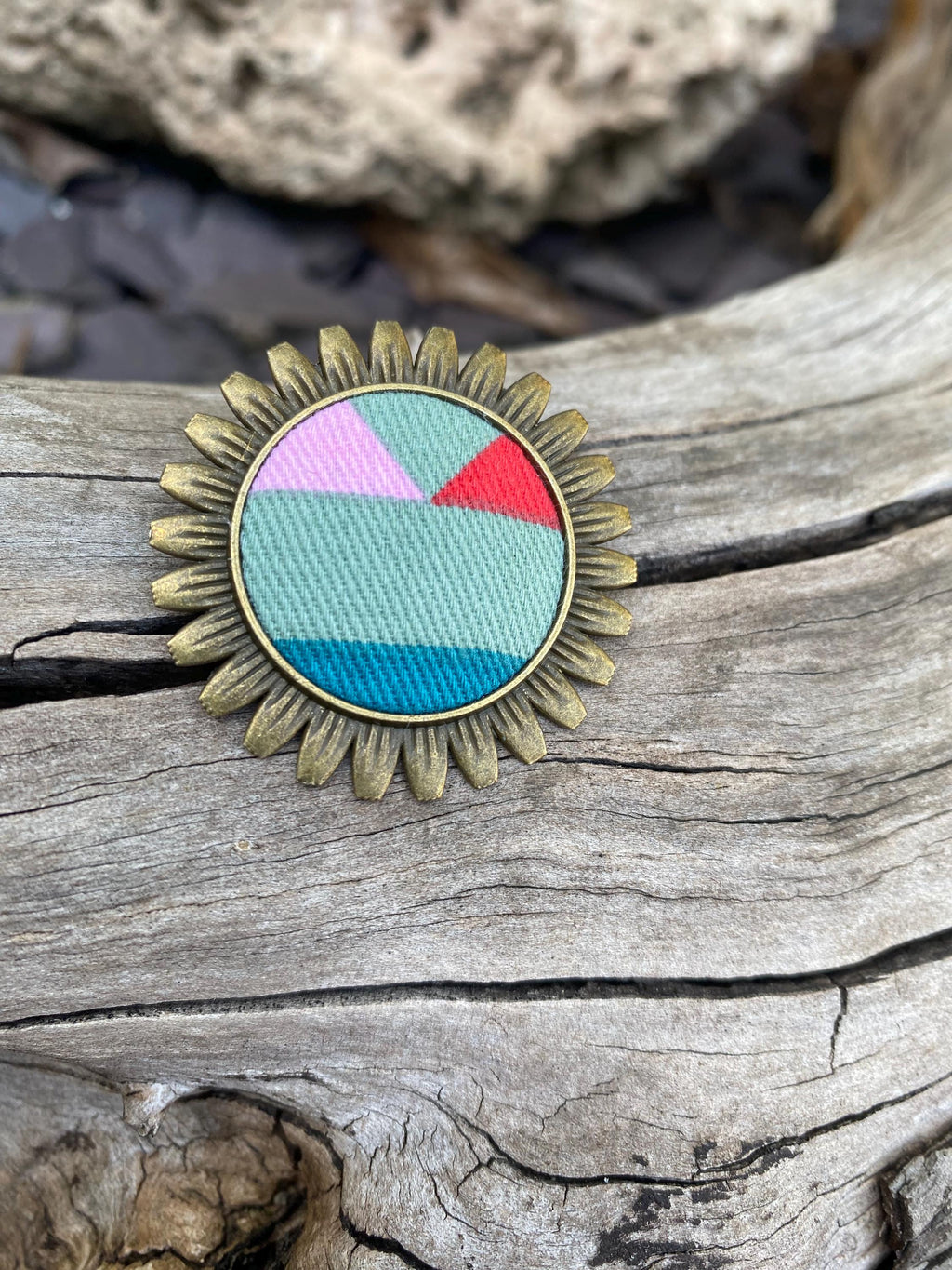 Upcycled Brooch Necklace: Eco-Friendly Handmade Jewelry, Antique Brass Style