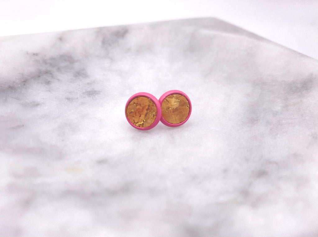 Cork Fabric Stud Earrings – Sustainable, Lightweight Jewellery Gift