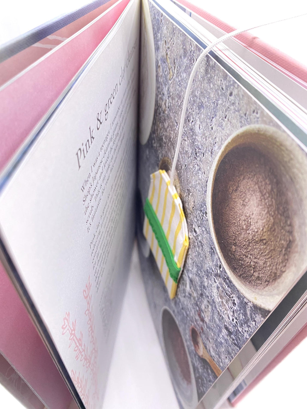 Fabric Tea Bag Bookmark: Yellow & Green Stripy Reader Gift