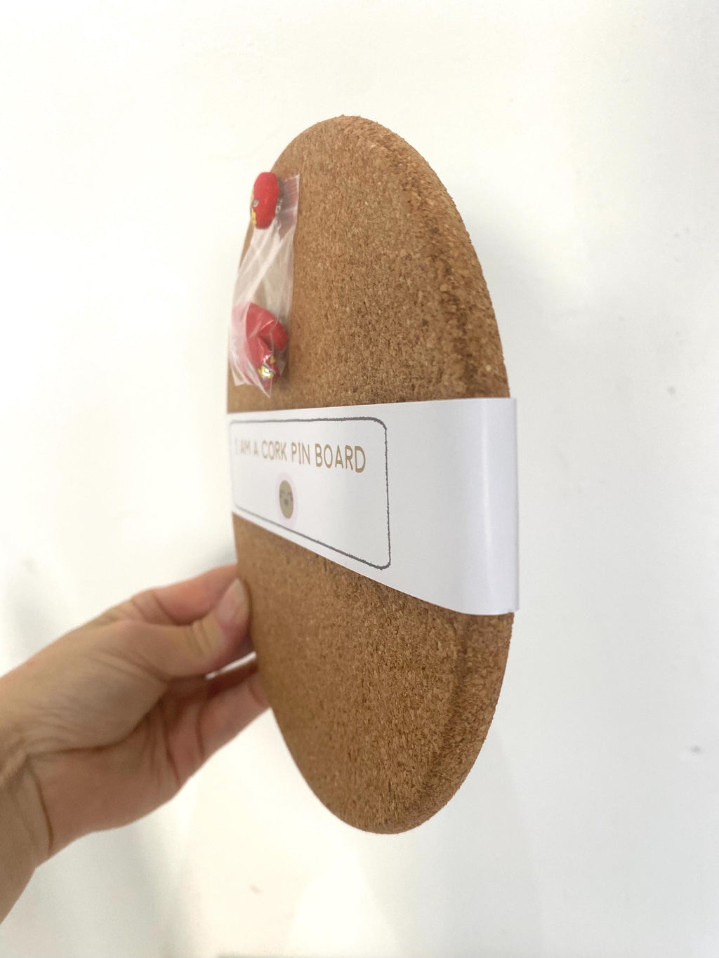 Liberty London Fabric Cork Pin Board with Floral Push Pins, Handmade Round Notice Board