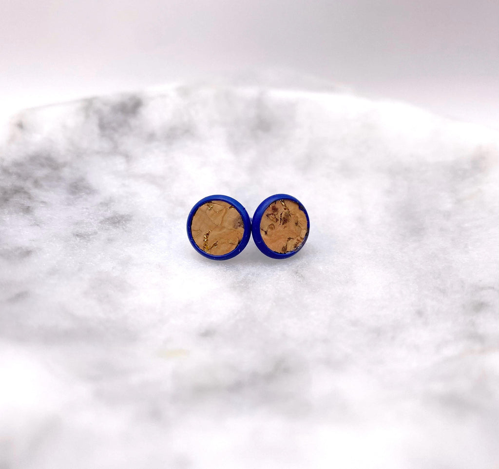 Cork Fabric Stud Earrings – Sustainable, Lightweight Jewellery Gift