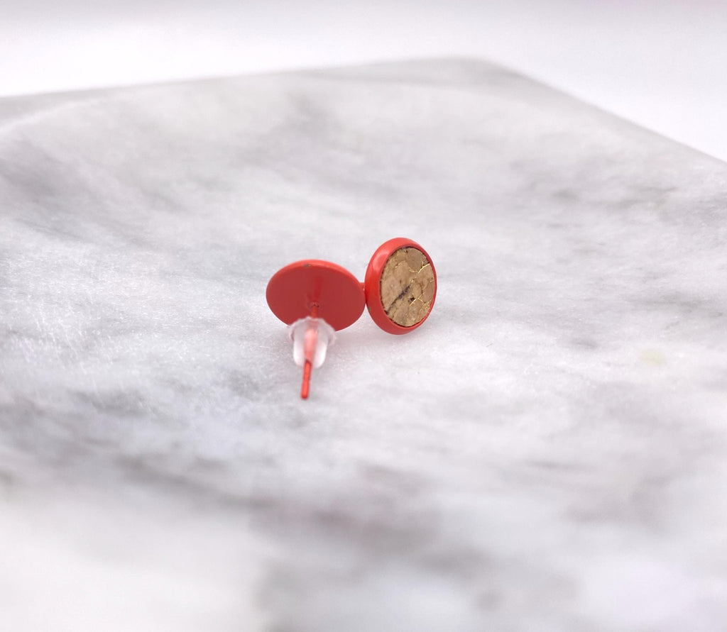 Cork Fabric Stud Earrings – Sustainable, Lightweight Jewellery Gift