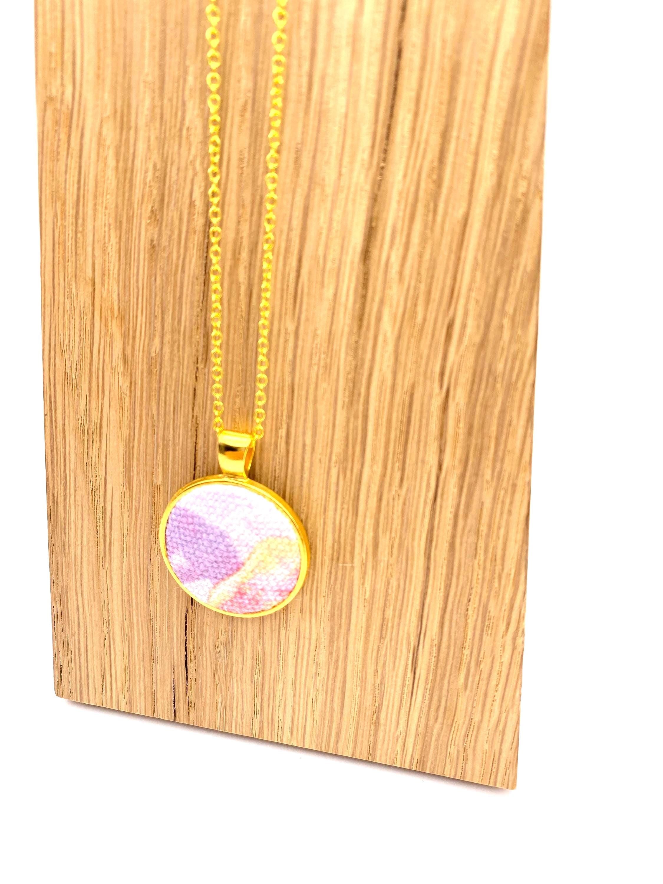 Upcycled Pink Pendant Necklace – Eco Friendly & Handmade Jewellery