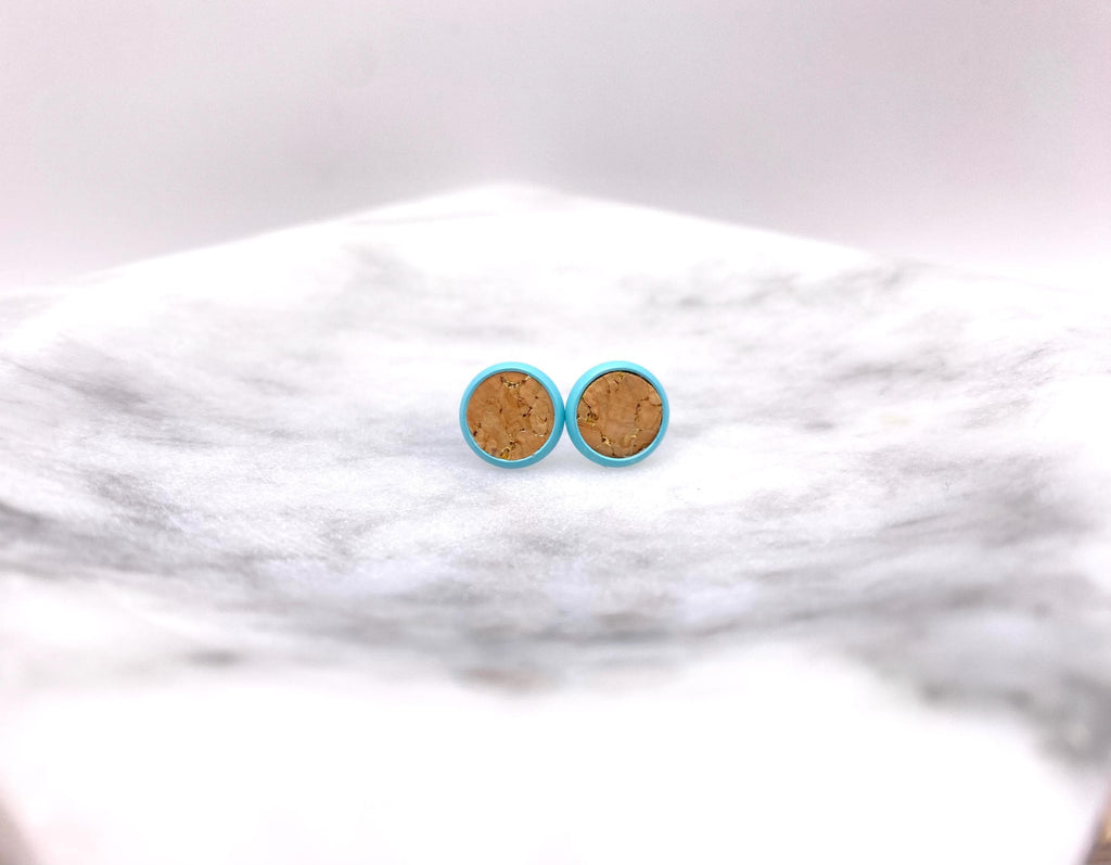 Cork Fabric Stud Earrings – Sustainable, Lightweight Jewellery Gift