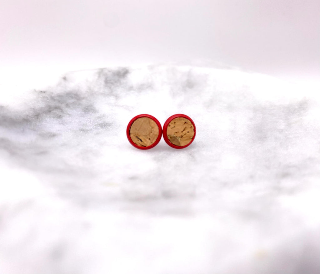 Cork Fabric Stud Earrings – Sustainable, Lightweight Jewellery Gift
