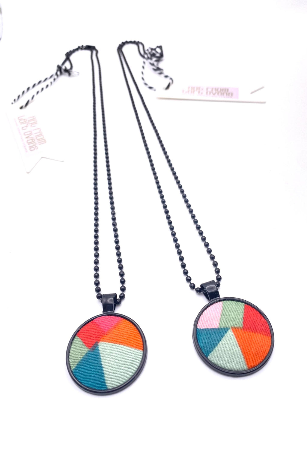 Eco-Friendly Pendant: Handmade Upcycled Fabric Necklace