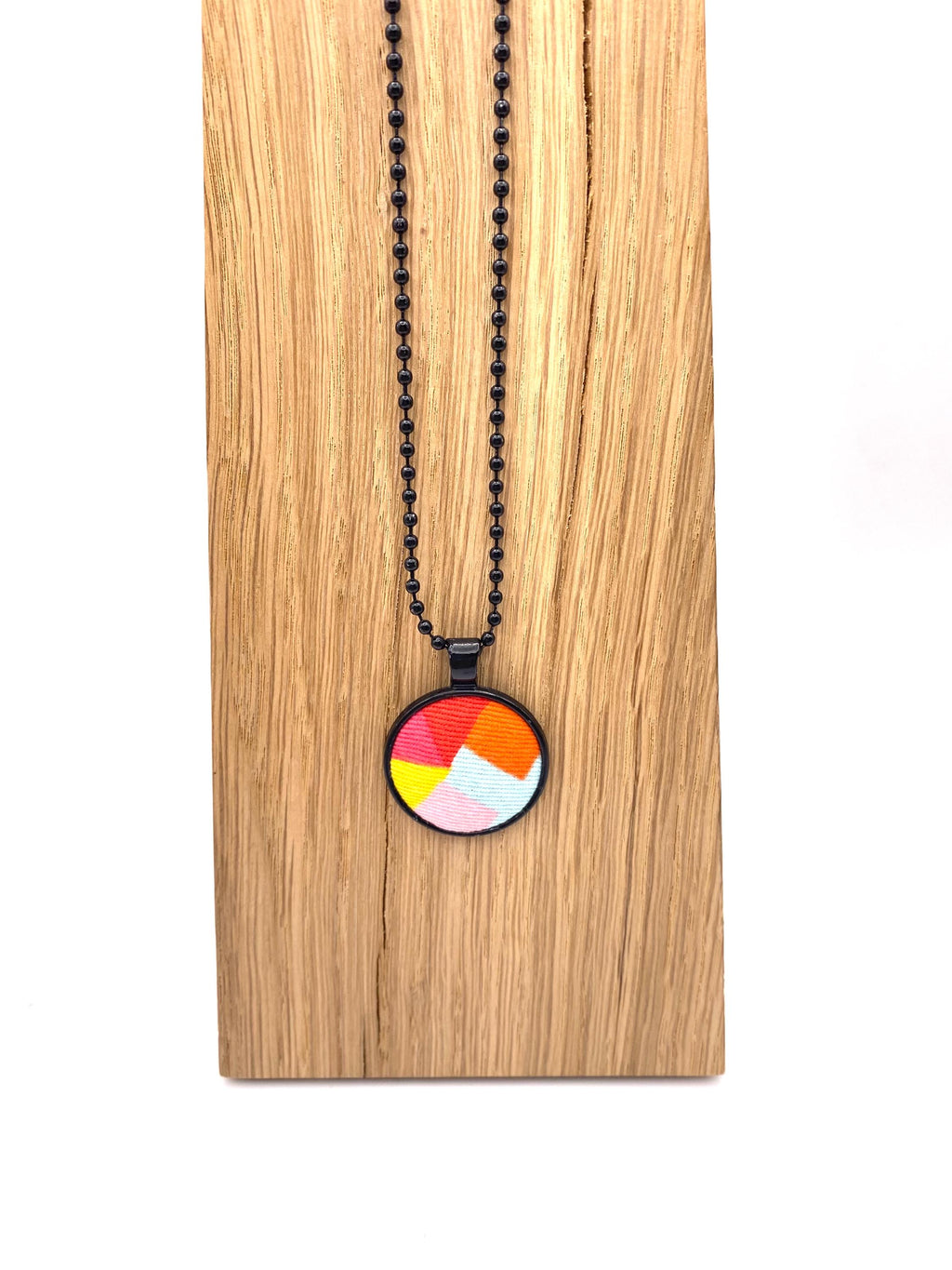 Eco-Friendly Pendant: Handmade Upcycled Fabric Necklace