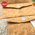 Cork wallet photo with a SALE label