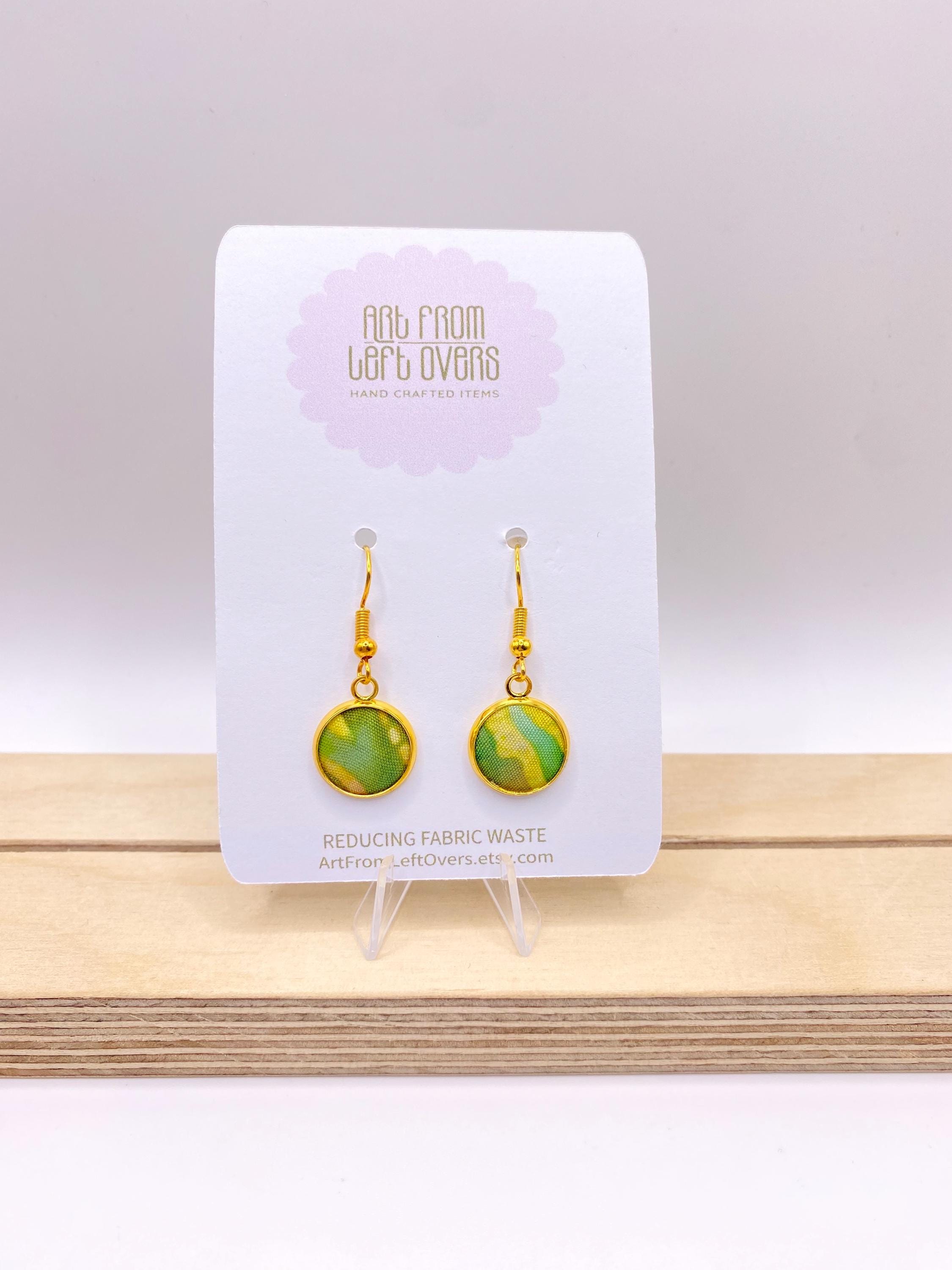 Upcycled Fabric Earrings – Handmade Sustainable Gift for Her