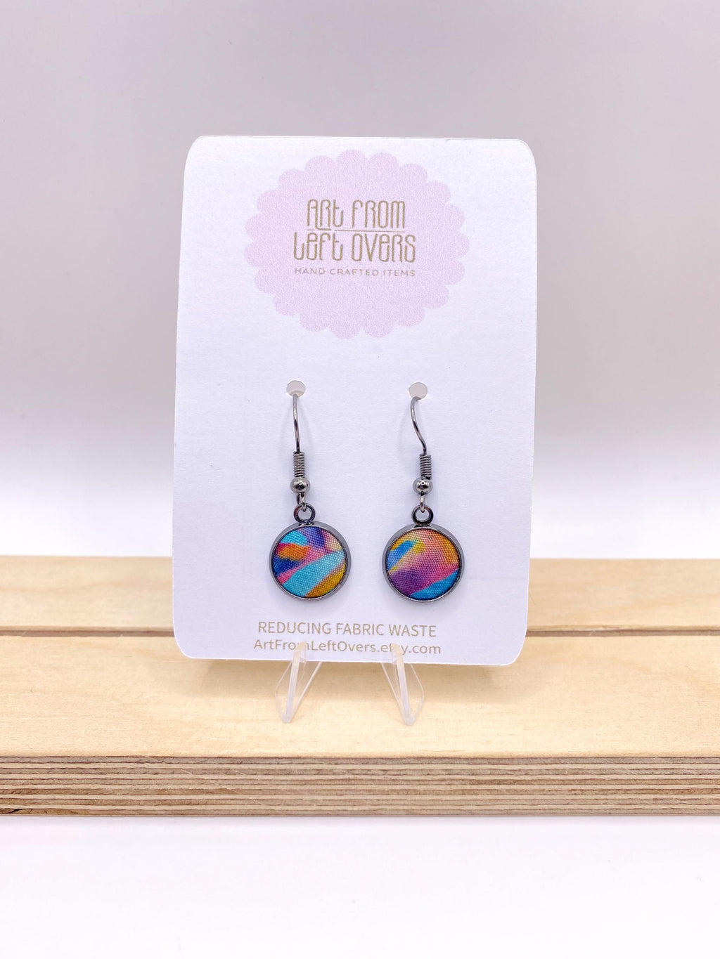 Upcycled Fabric Earrings – Handmade Sustainable Gift for Her