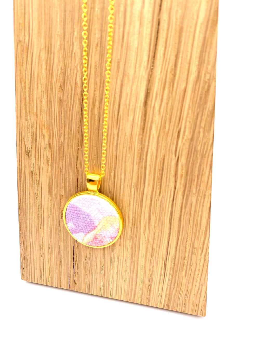 Upcycled Pink Pendant Necklace – Eco Friendly & Handmade Jewellery