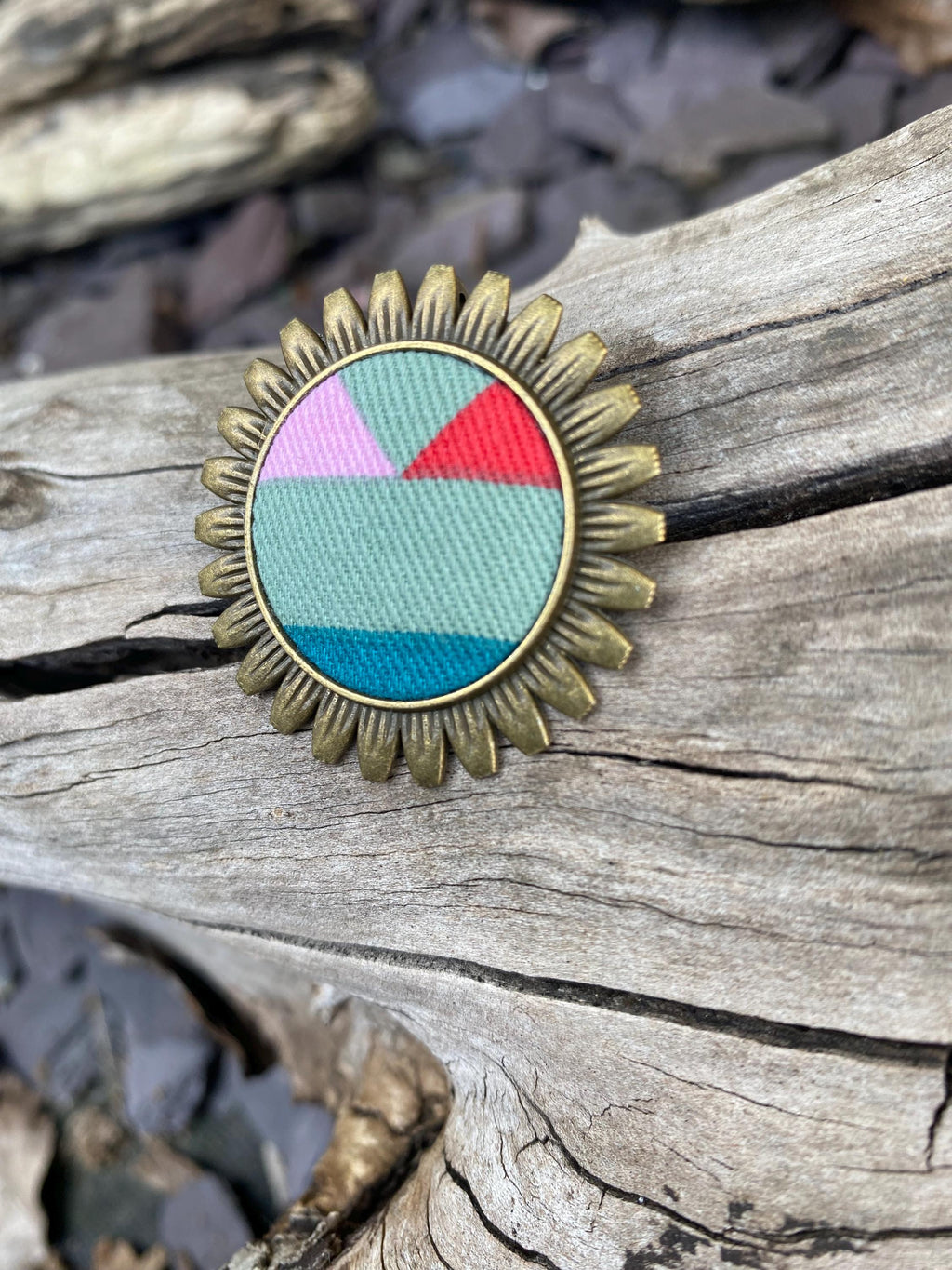 Upcycled Brooch Necklace: Eco-Friendly Handmade Jewelry, Antique Brass Style