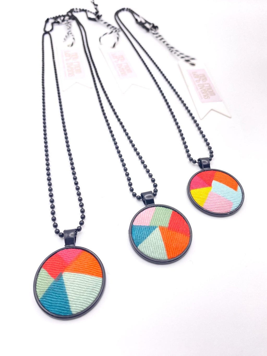 Eco-Friendly Pendant: Handmade Upcycled Fabric Necklace