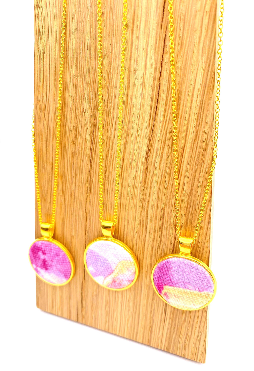 Upcycled Pink Pendant Necklace – Eco Friendly & Handmade Jewellery
