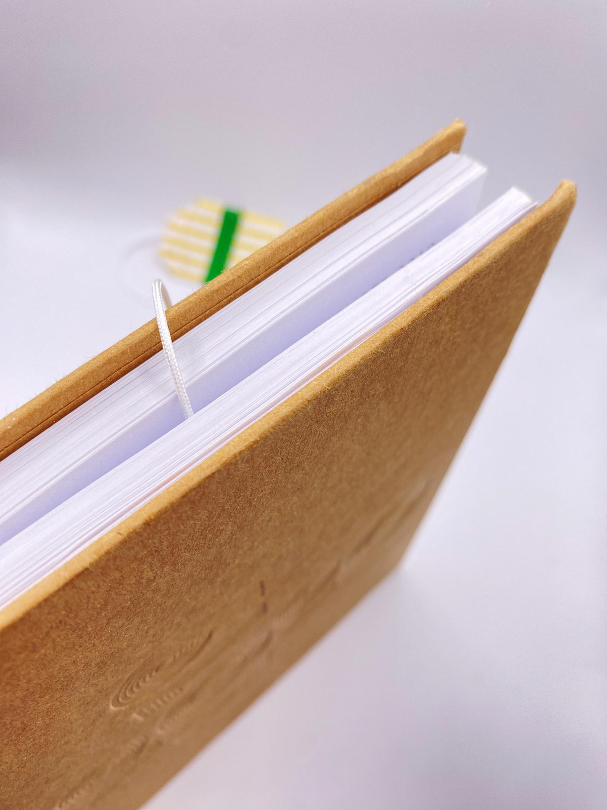 Fabric Tea Bag Bookmark: Yellow & Green Stripy Reader Gift